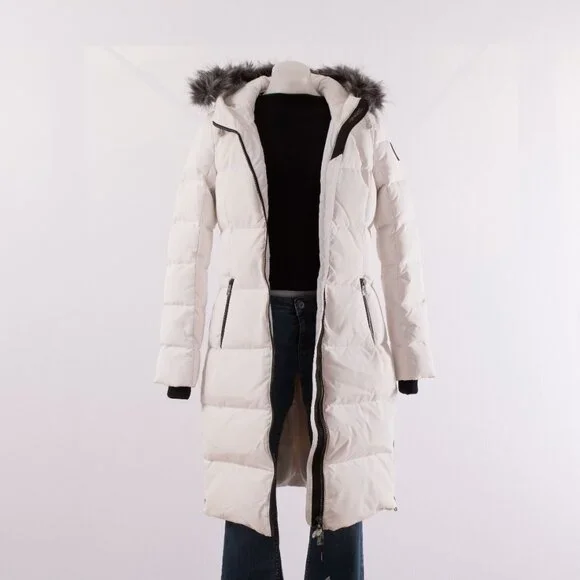 Pajar Canada White Long Down Parka Size US Small - Picture 9 of 13